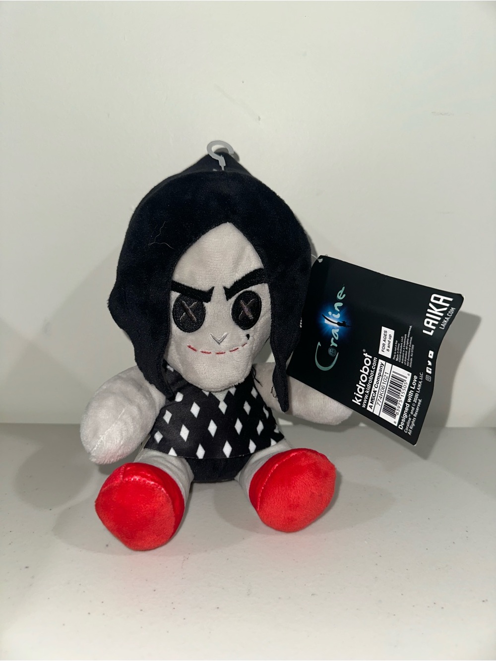 Coraline Plush - Black, Red, White